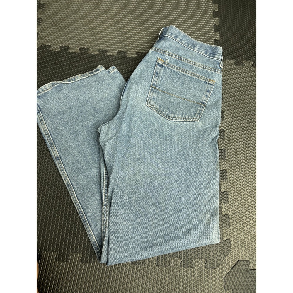 Faded glory Men's Relaxed Fit Jeans Size 34x34 Light Wash‎ Blue denim VTG